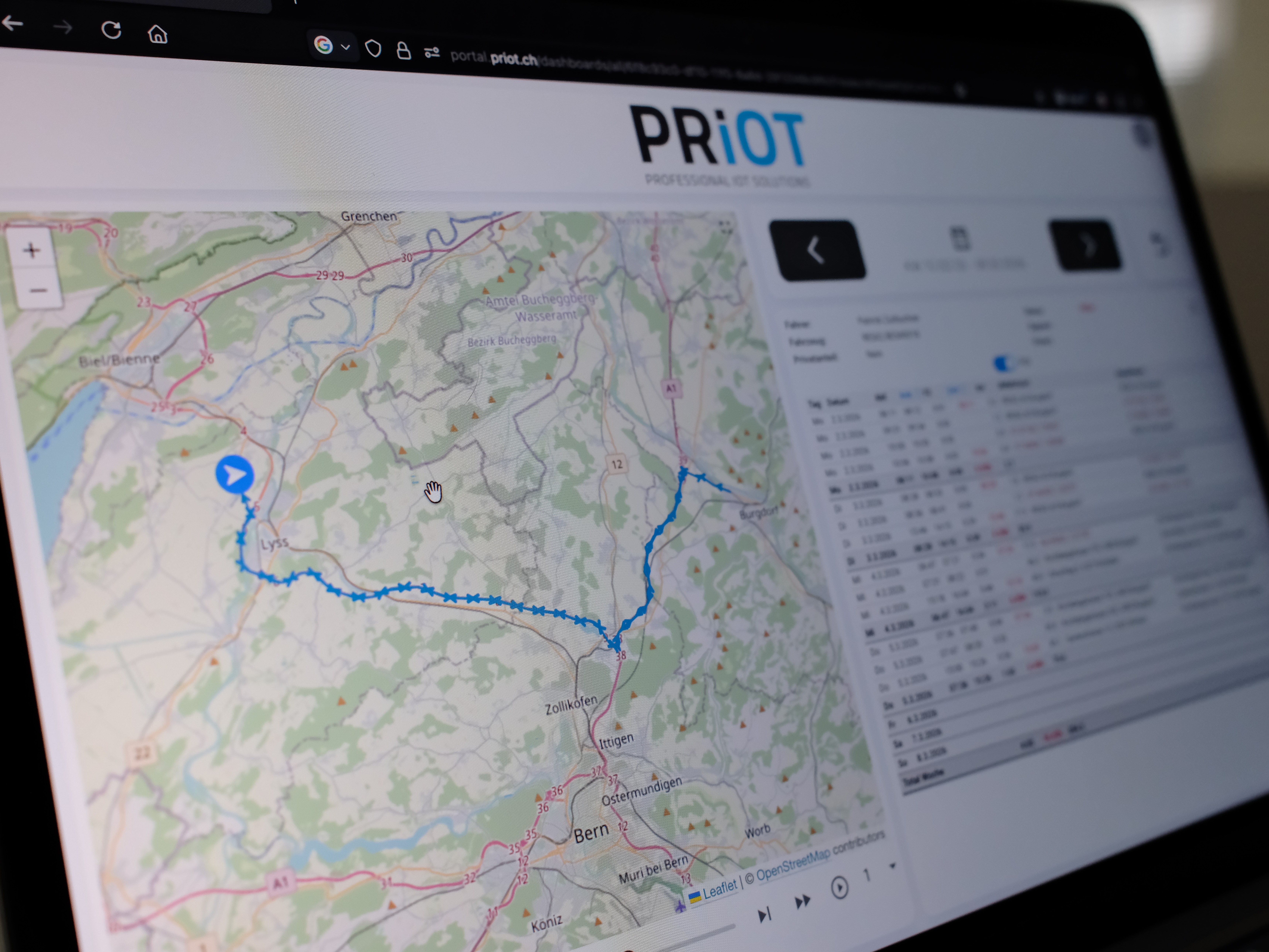 PRiOT GPS-Tracker Dashboard
