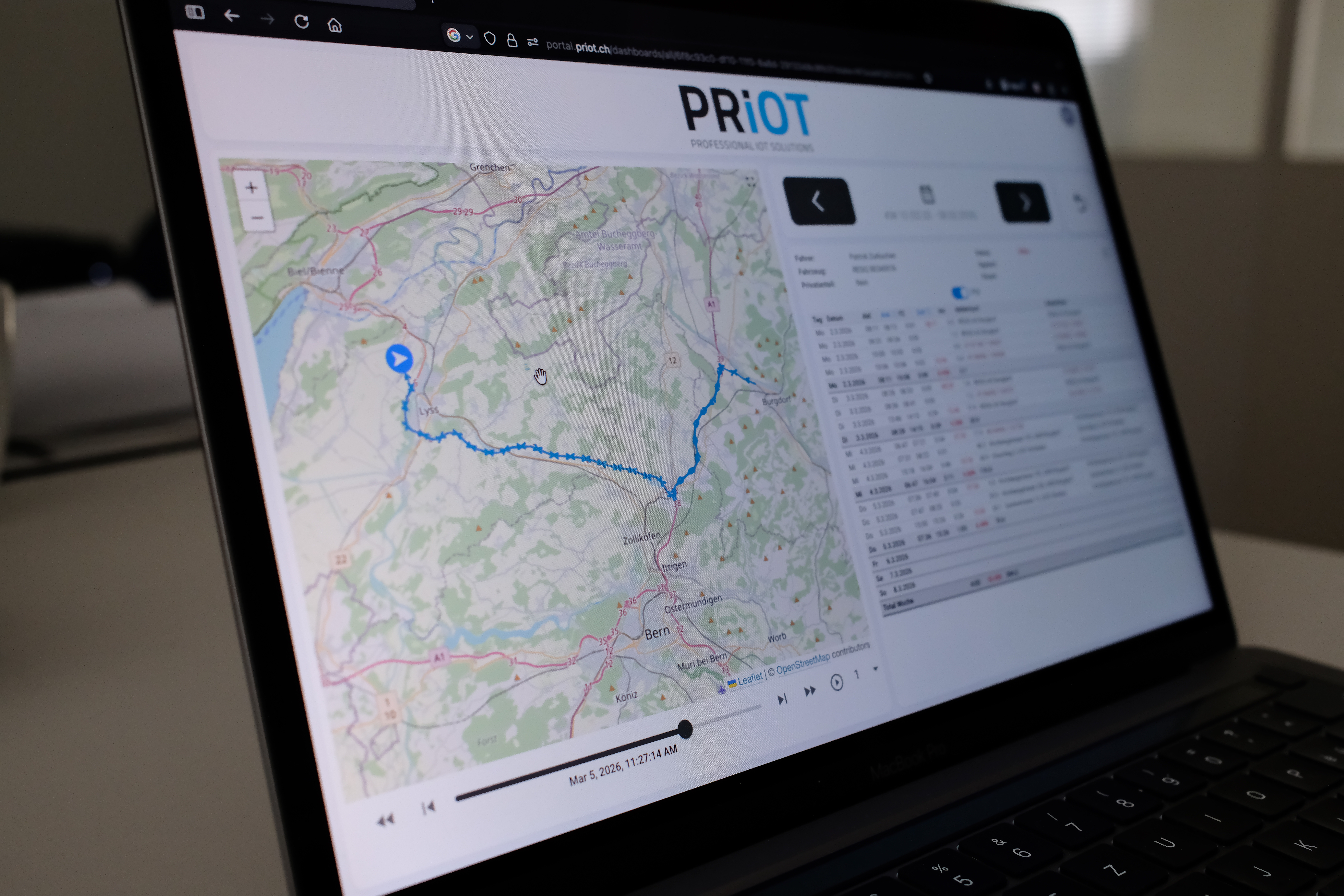 PRiOT GPS-Tracker Dashboard